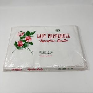 Lady Pepperell Vintage NIP Superfine Muslin Flat Sheet White Twin